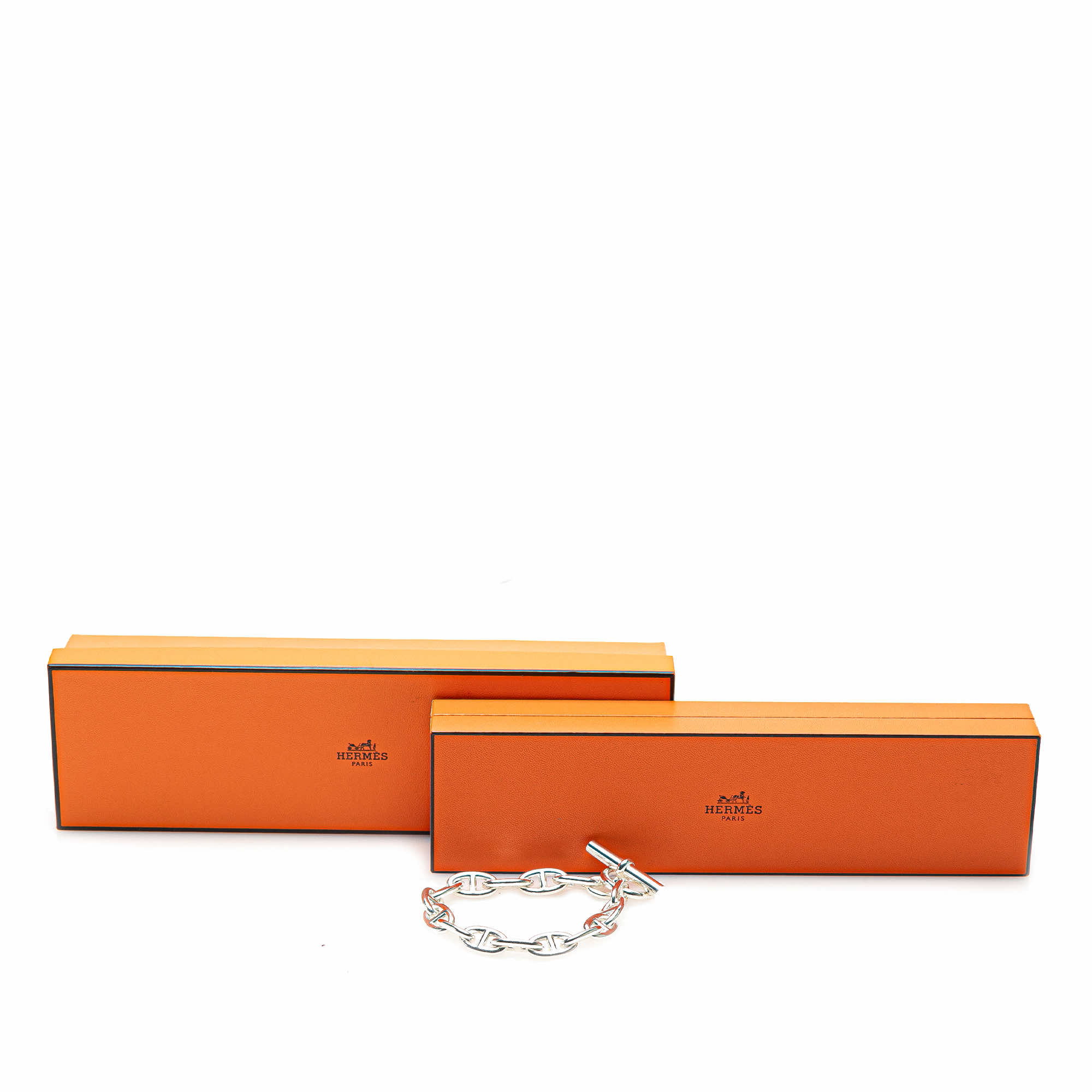 Hermès Small Sterling Silver Chaine d'Ancre Bracelet GM - Detail 2