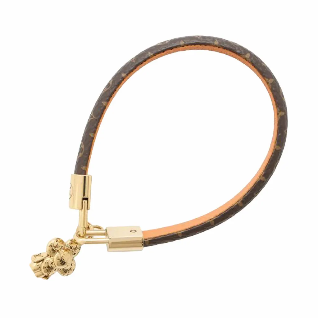 Louis Vuitton Monogram Vivienne Charm Bracelet Brown Canvas Good - Front View