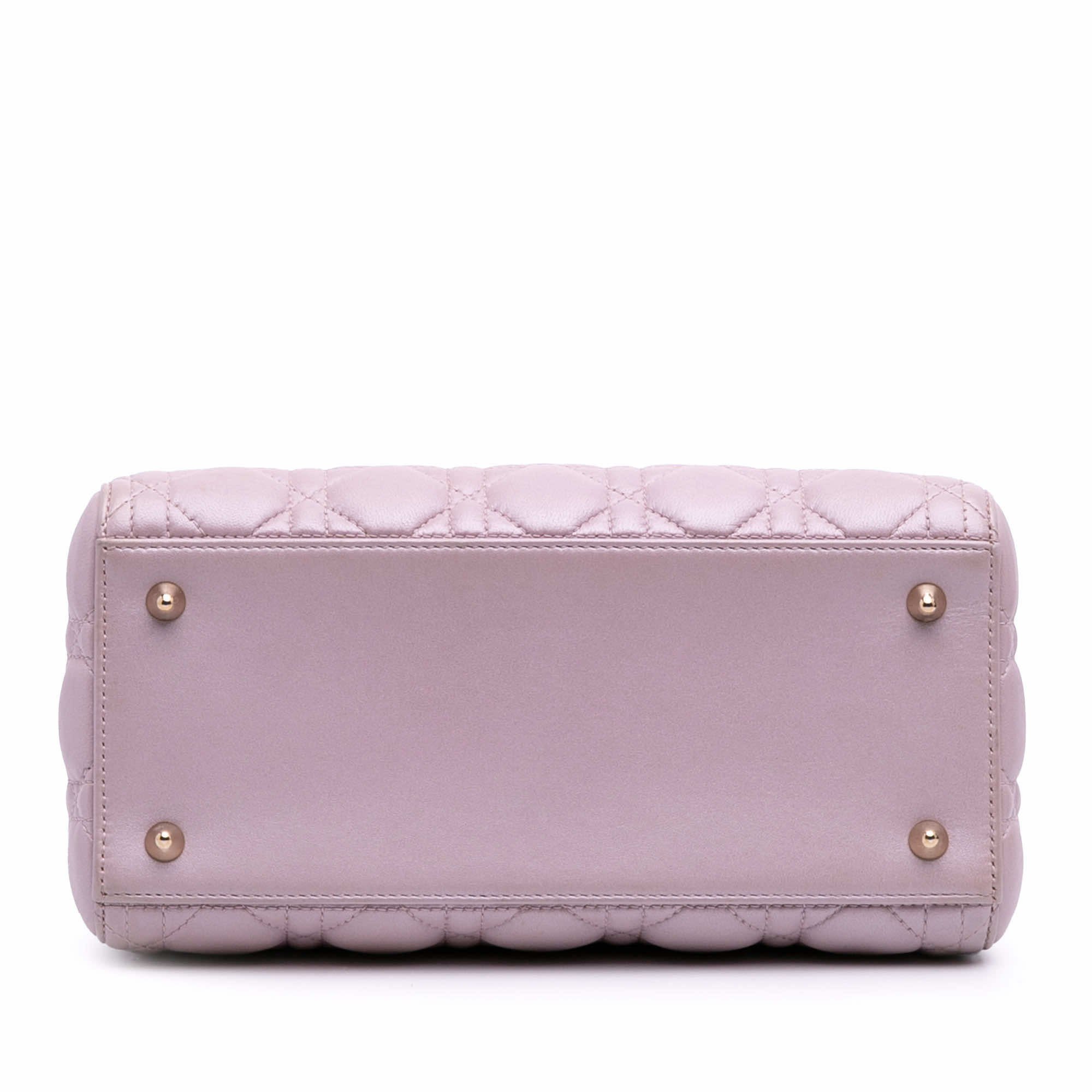 Dior Medium Pearlescent Lambskin Cannage Lady Dior - Image 6