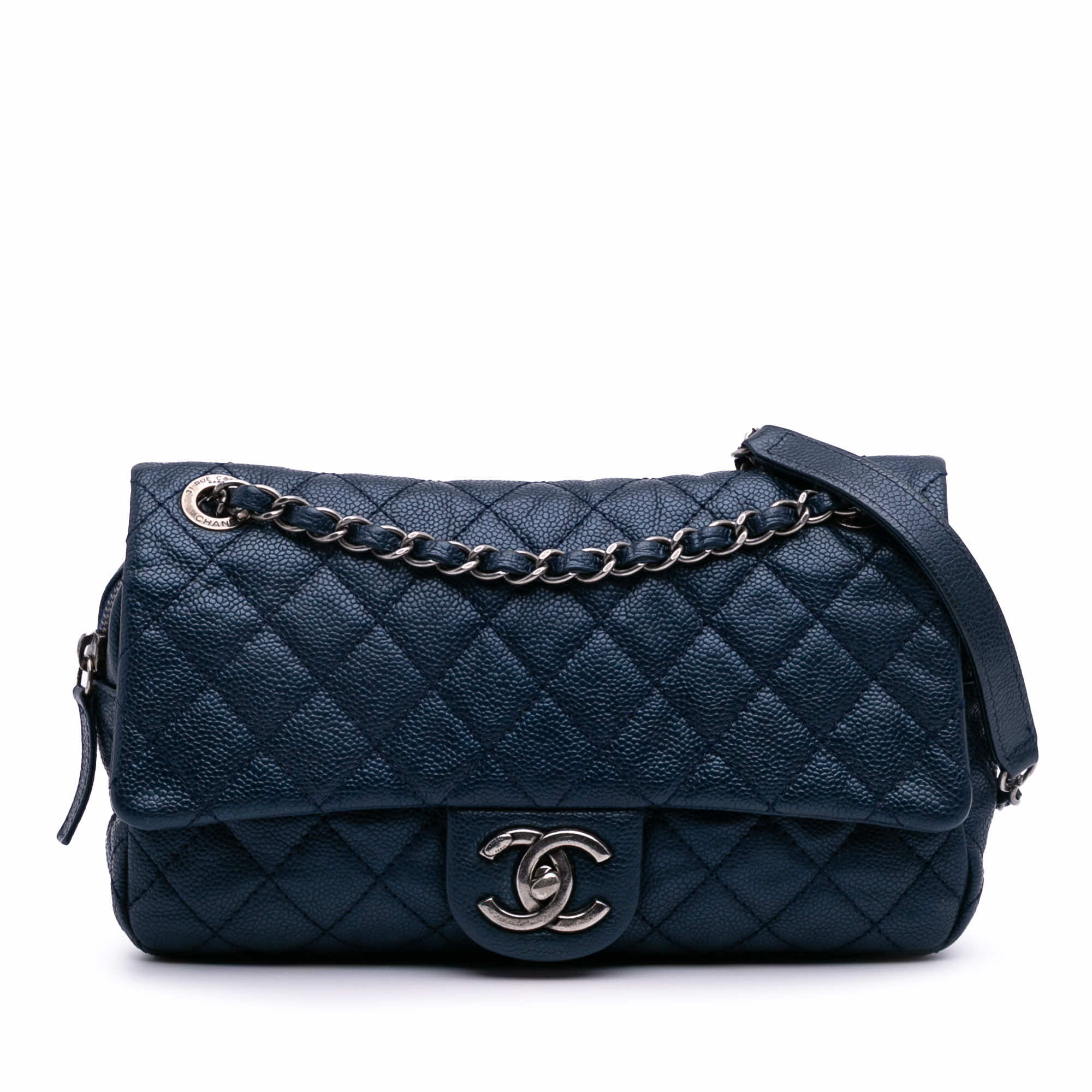 Chanel Medium Quilted Iridescent Caviar Easy Flap