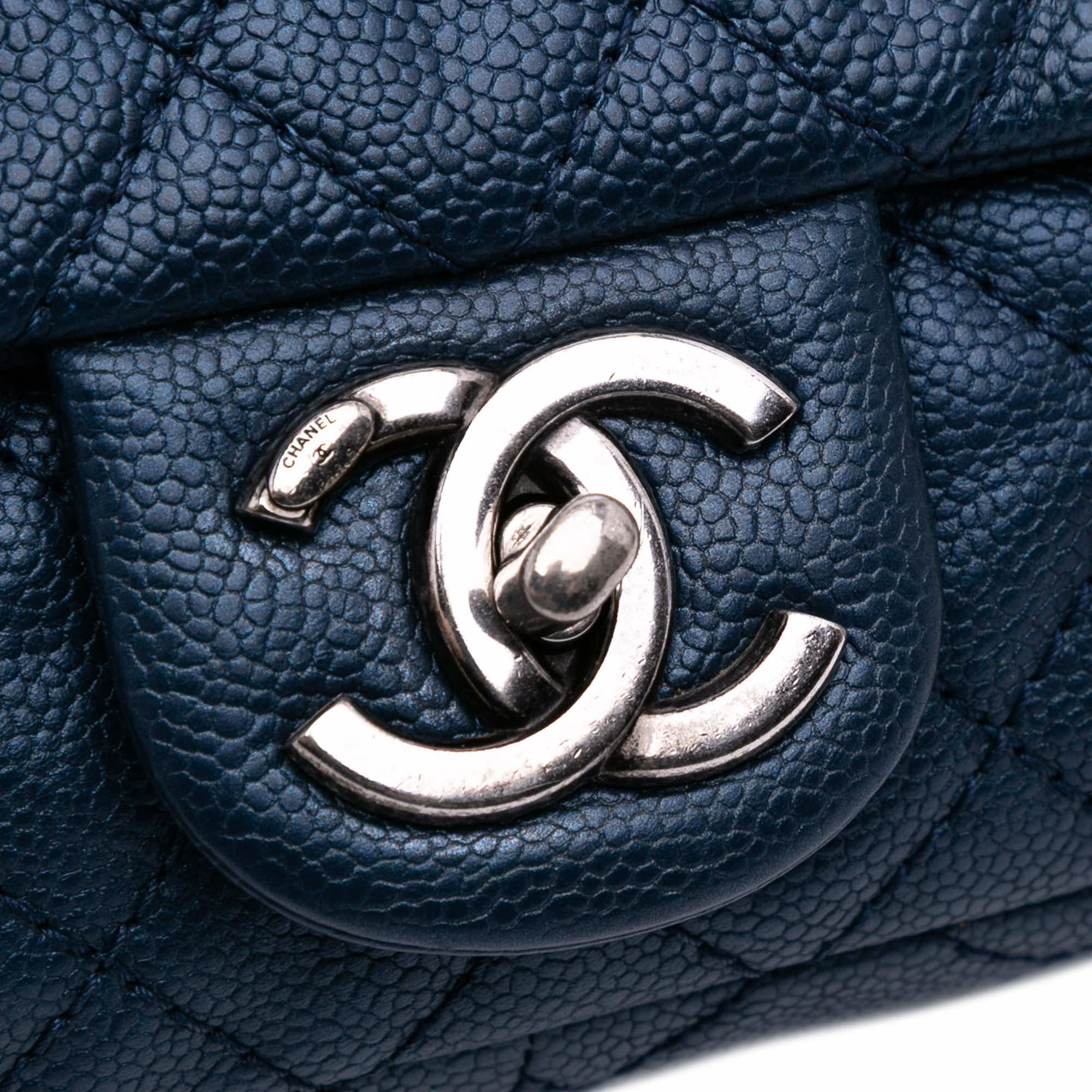 Chanel Medium Quilted Iridescent Caviar Easy Flap - Image 11