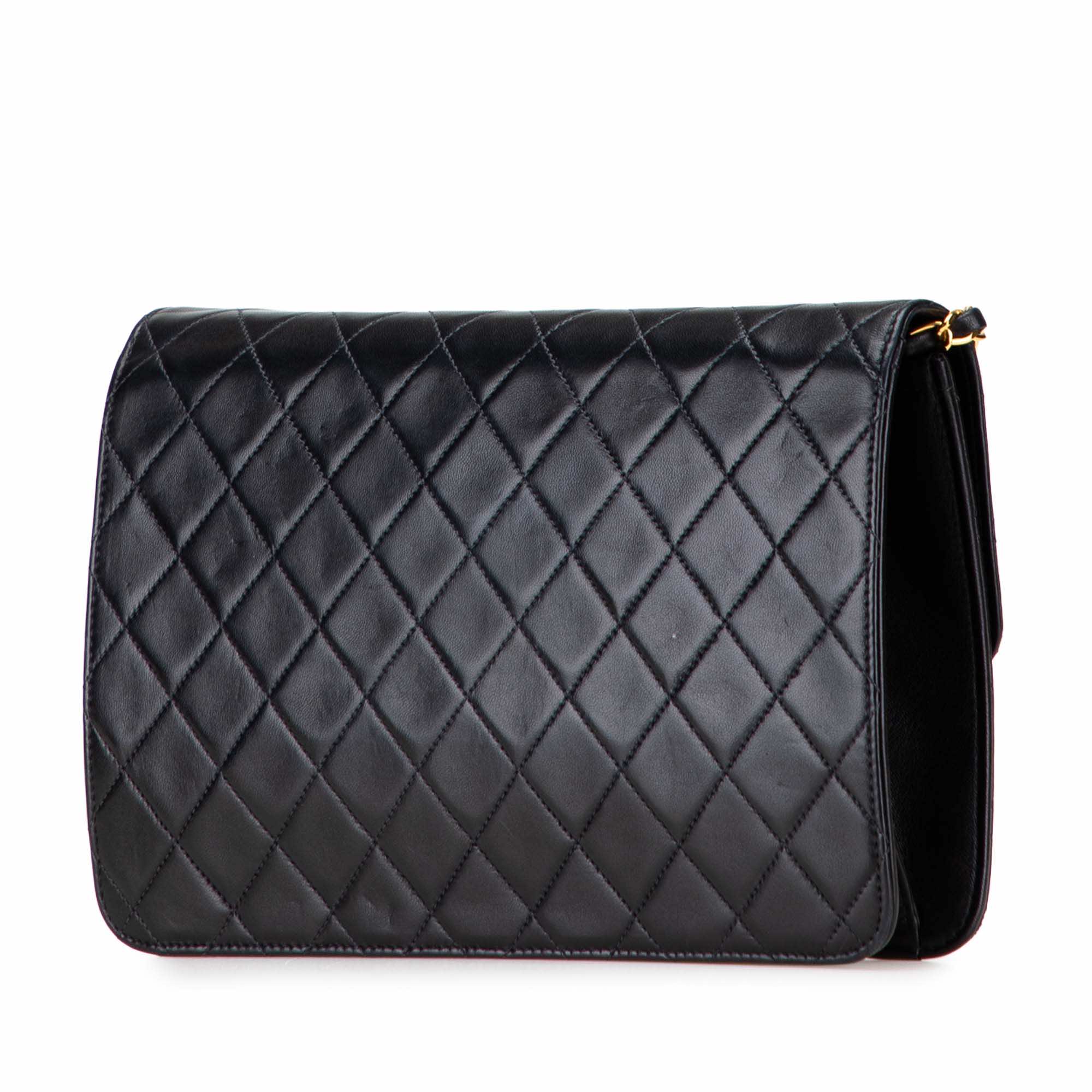 Chanel Medium CC Quilted Lambskin Single Flap - Back view