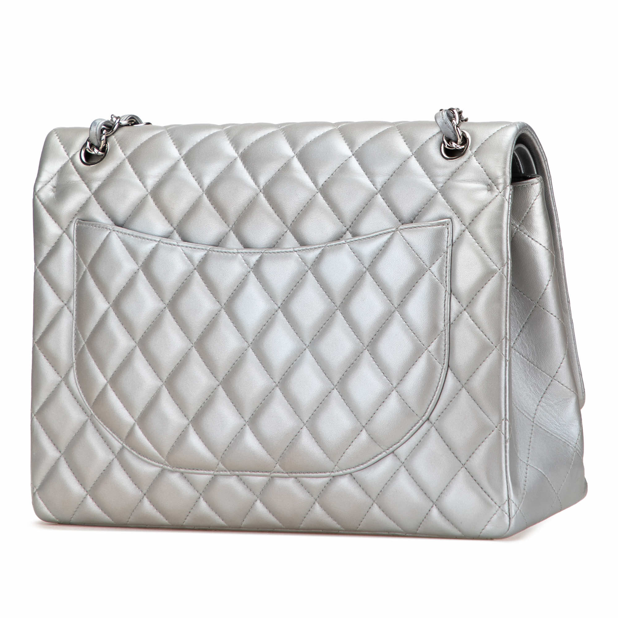 Chanel Maxi Classic Lambskin Double Flap - Back view