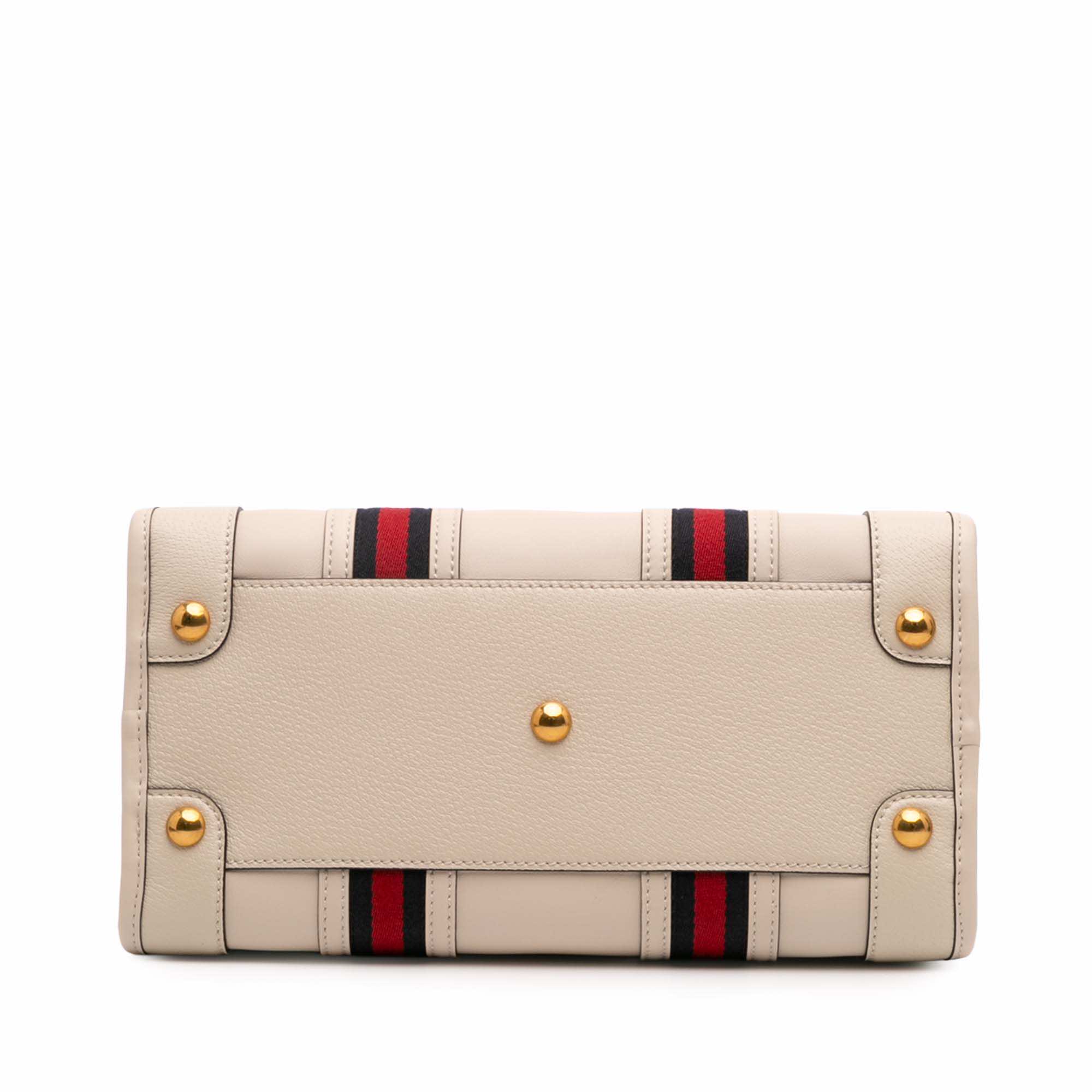 Gucci Medium Calfskin Web Bauletto Top Handle Bag - 3
