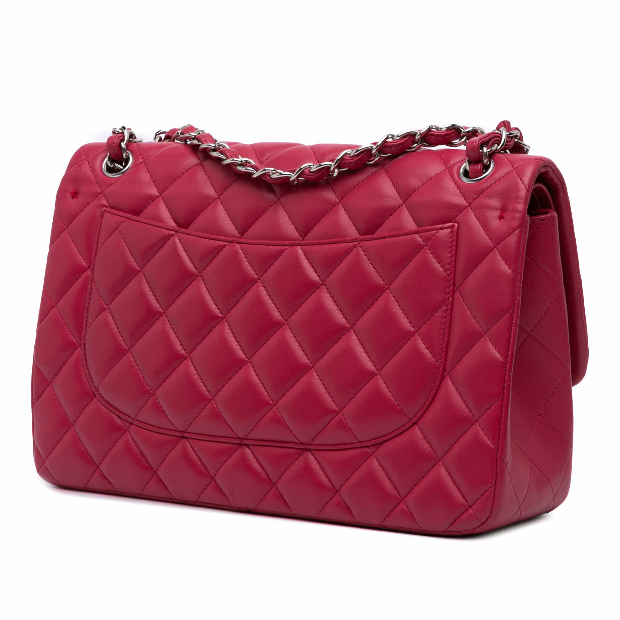 Chanel Jumbo Classic Lambskin Double Flap - Back view