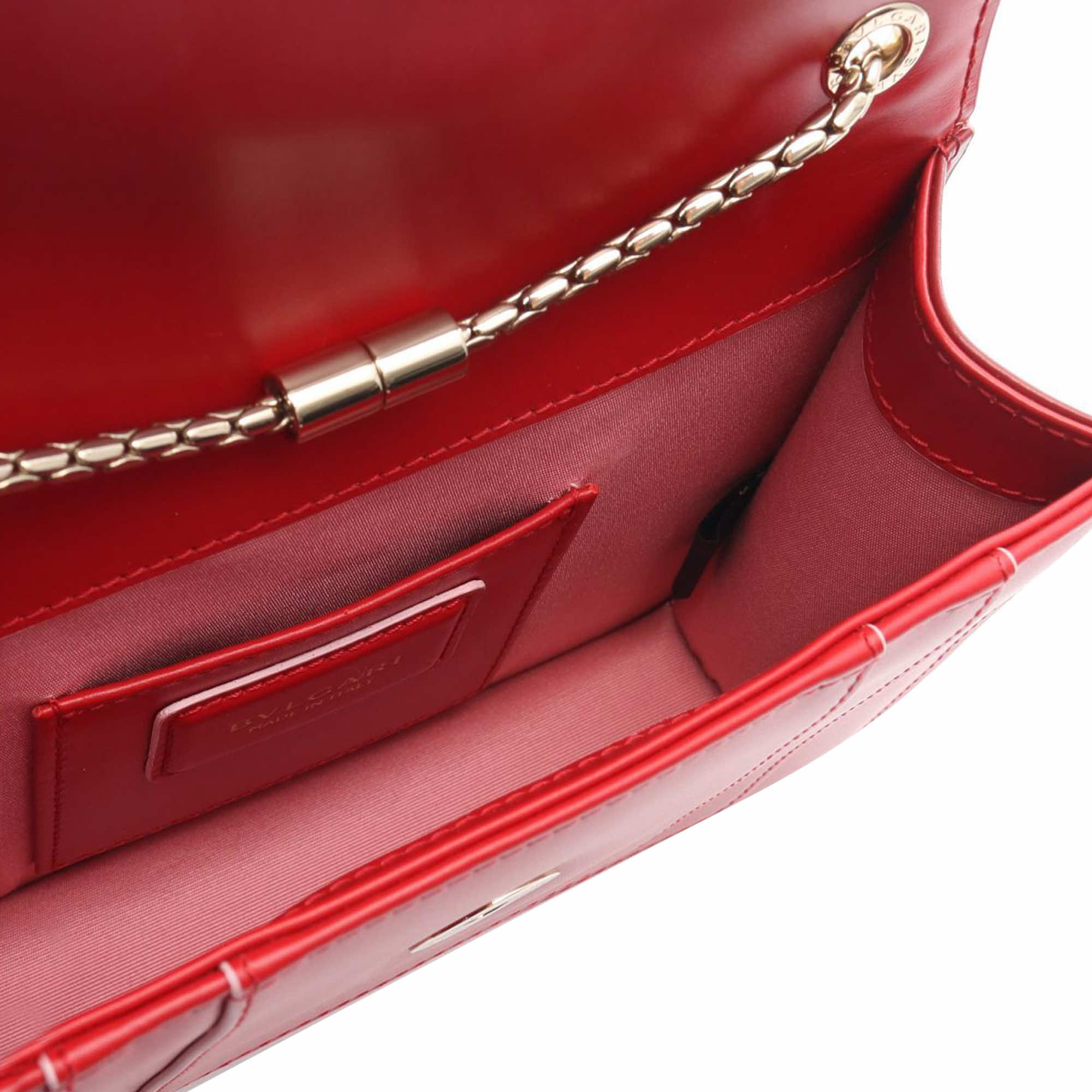 Bvlgari Small Leather Square Serpenti Forever Chain Crossbody - 3