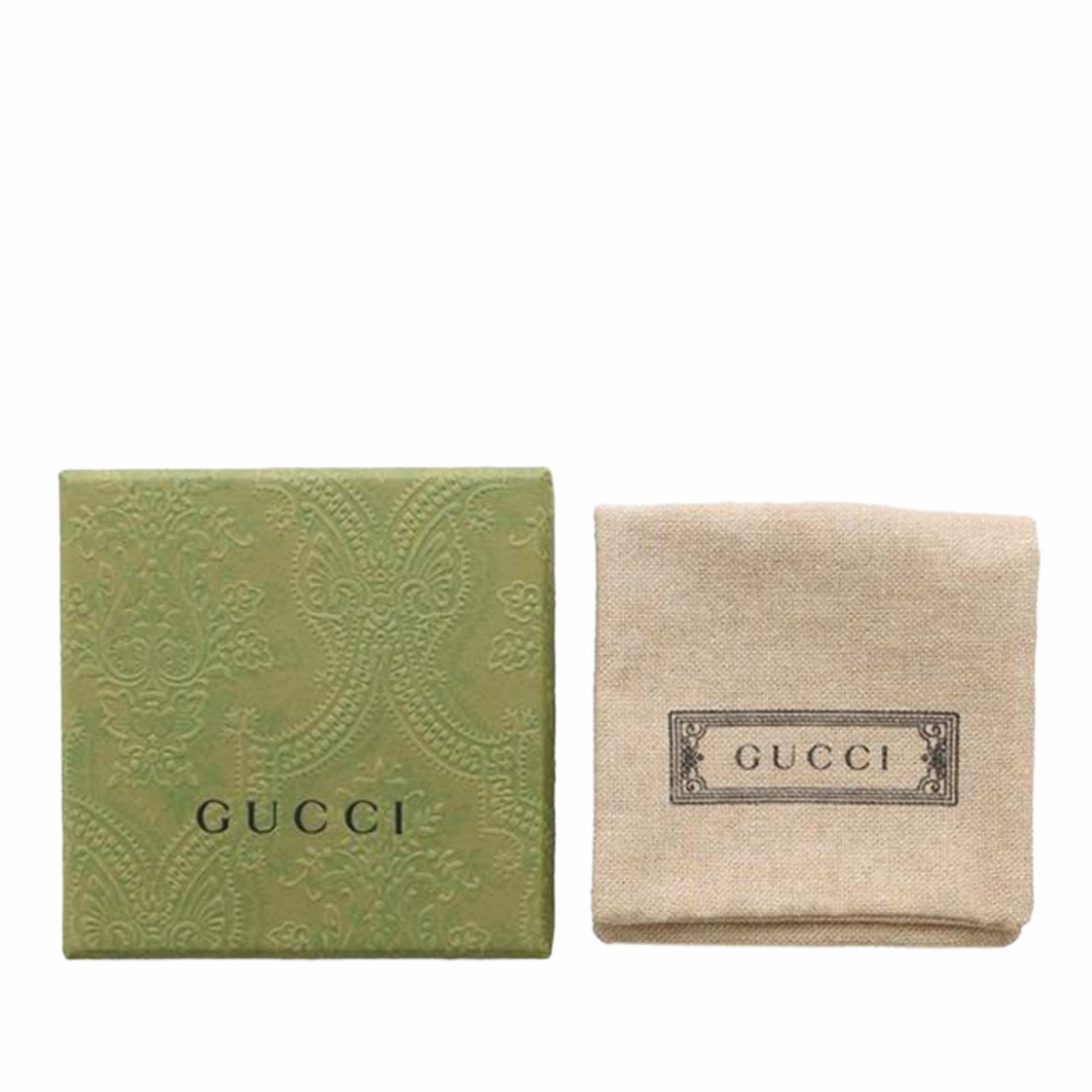 Gucci Gold Plated Resin and Rhinestones Interlocking G Single Push Back Earring - Image 14