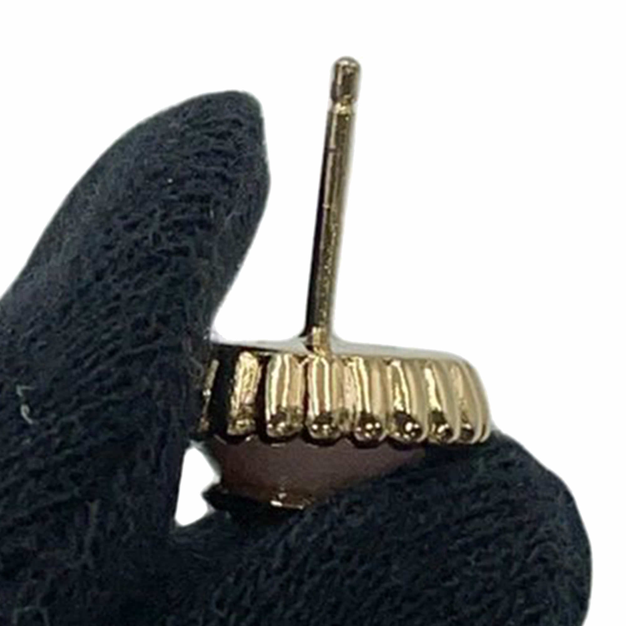 Gucci Gold Plated Resin and Rhinestones Interlocking G Single Push Back Earring - Detail 1