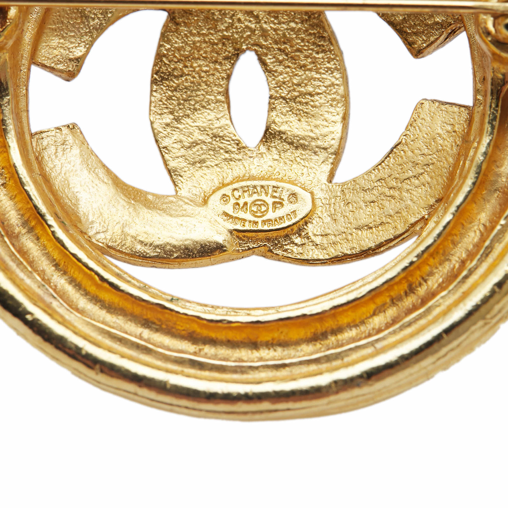 Chanel Gold Plated CC Brooch - Image 6