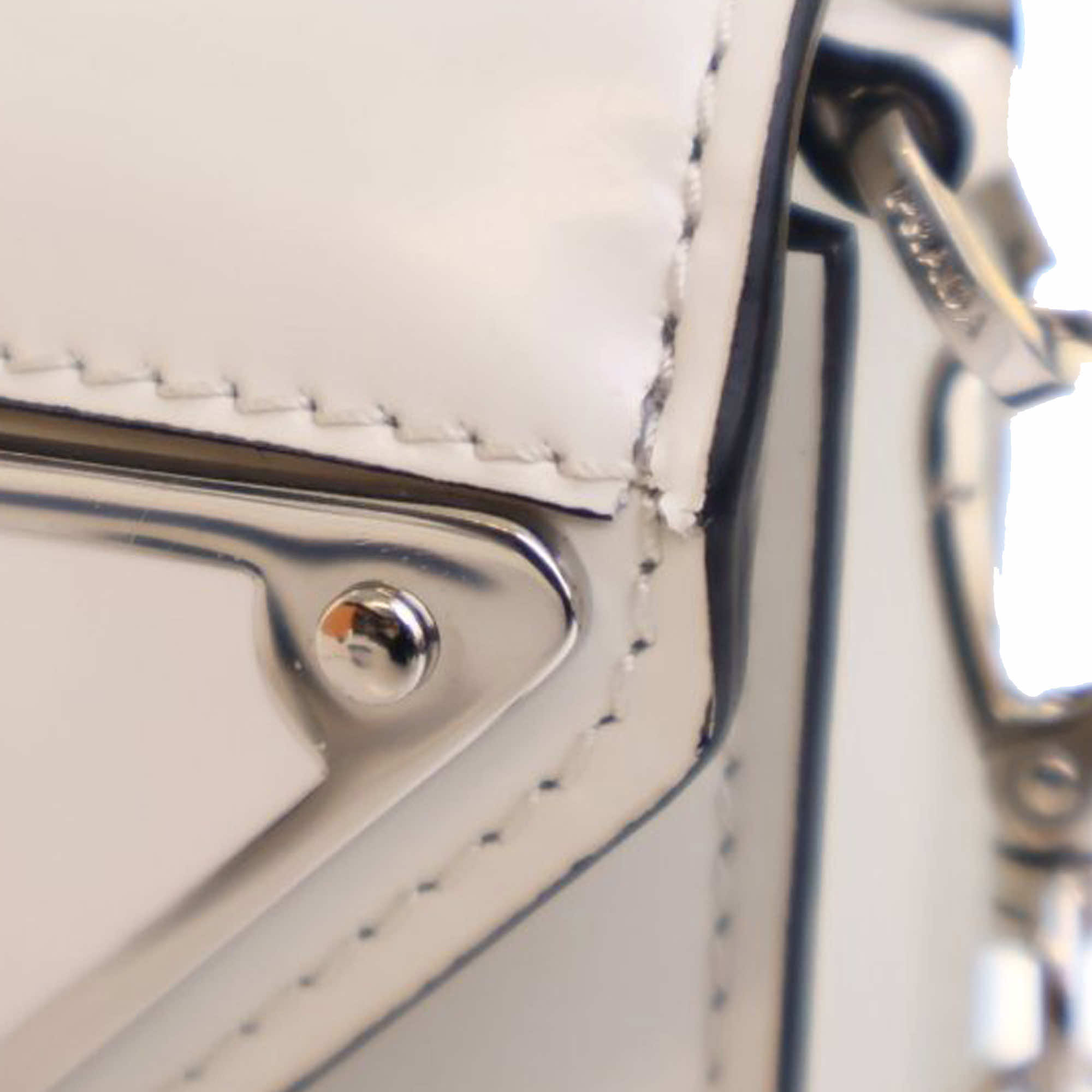 Prada Spazzolato Triangle Logo Plate Flap Chain Crossbody - Detail 1