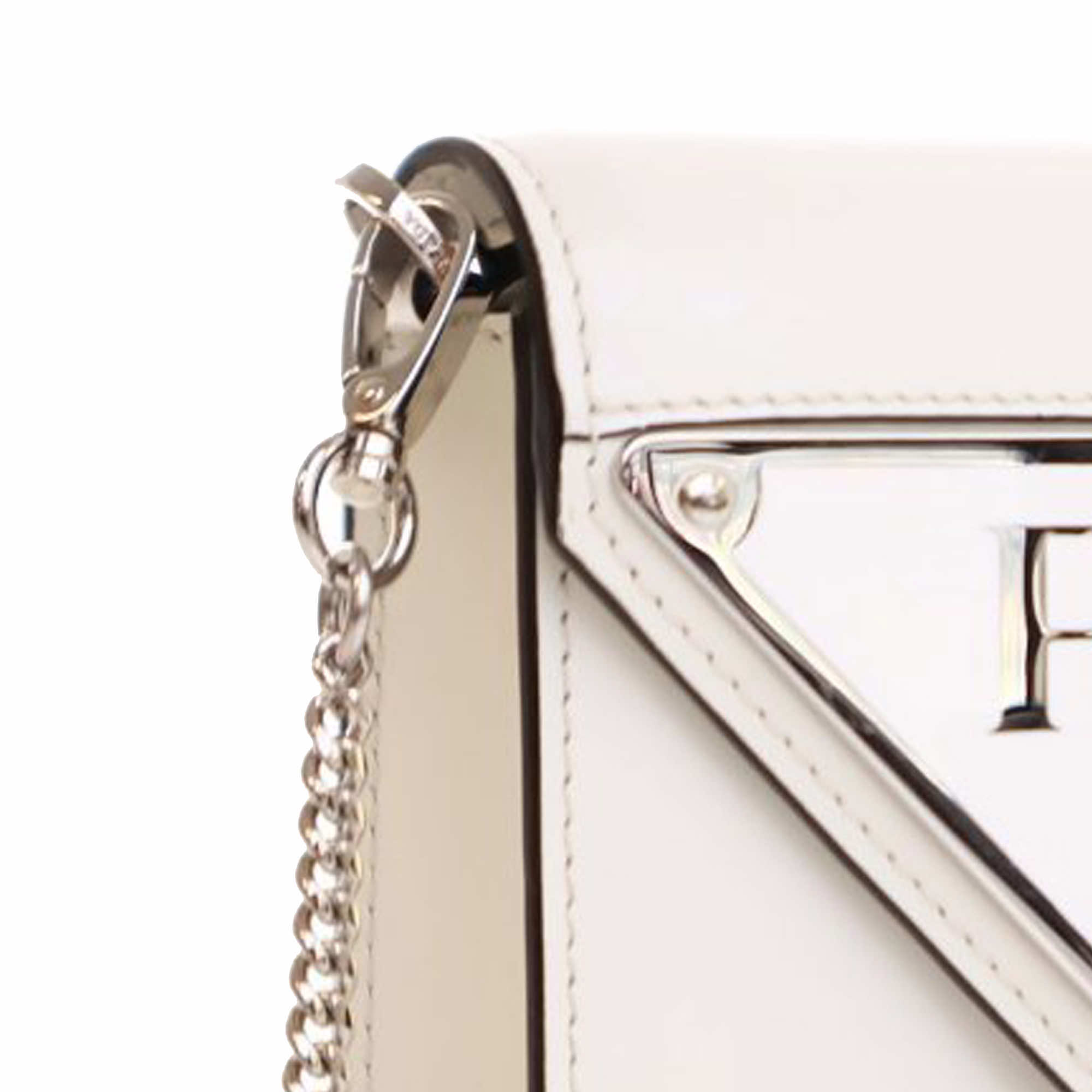 Prada Spazzolato Triangle Logo Plate Flap Chain Crossbody - Image 11