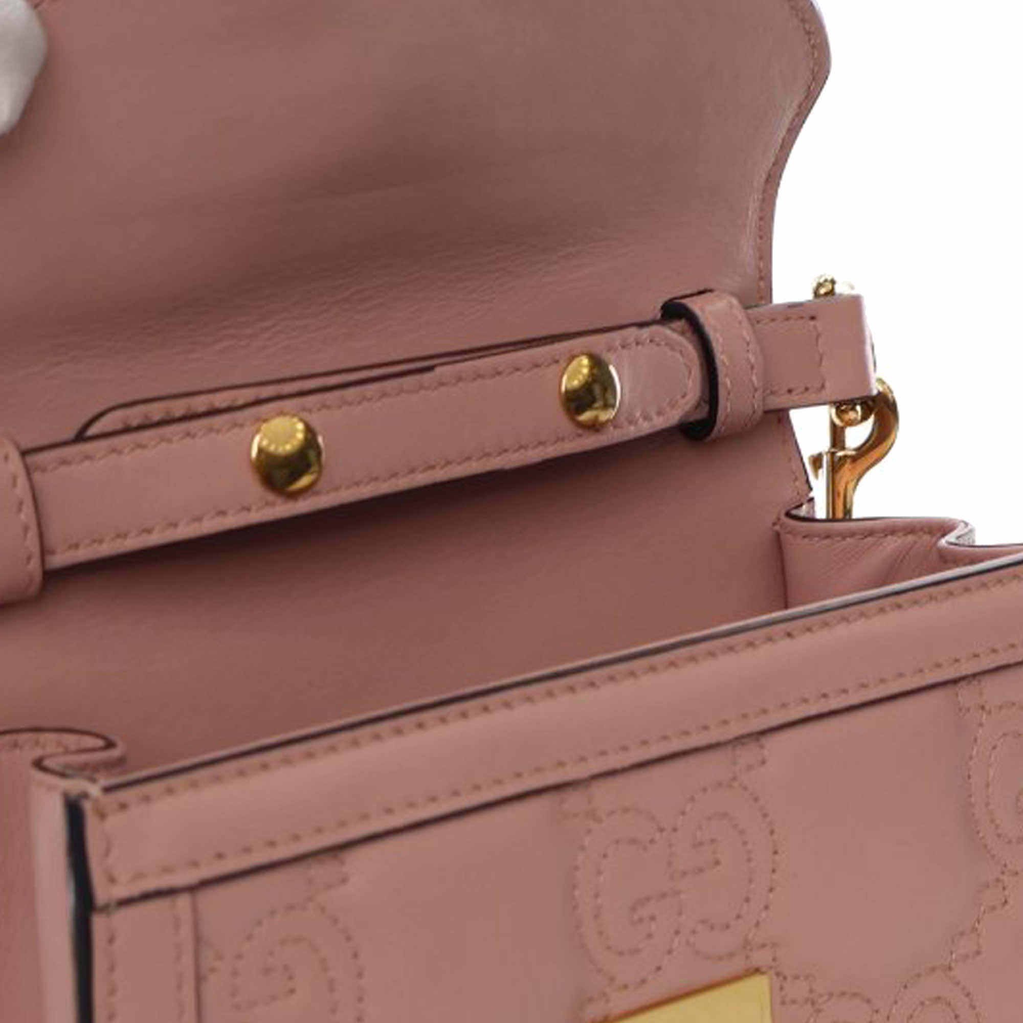 Gucci Small GG Matelasse Leather Top Handle Bag - Detail 1