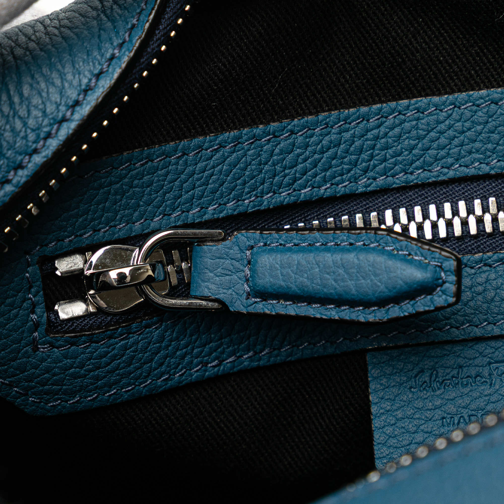 Salvatore Ferragamo Embossed Leather Gancini Crossbody - Detail 1