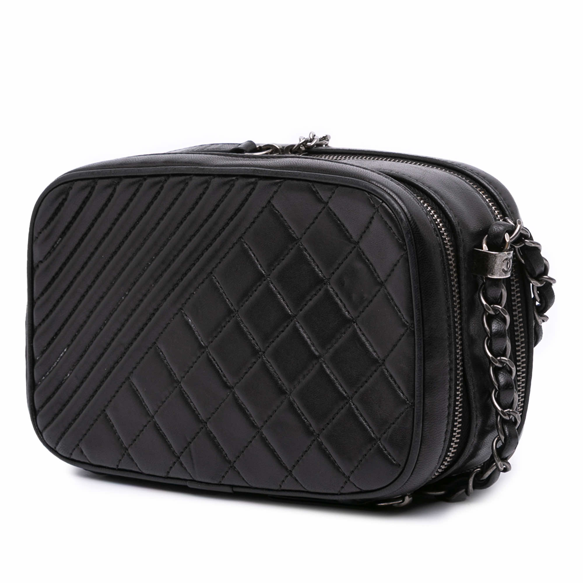 Chanel Small Quilted Lambskin Coco Boy Camera Bag - Back view