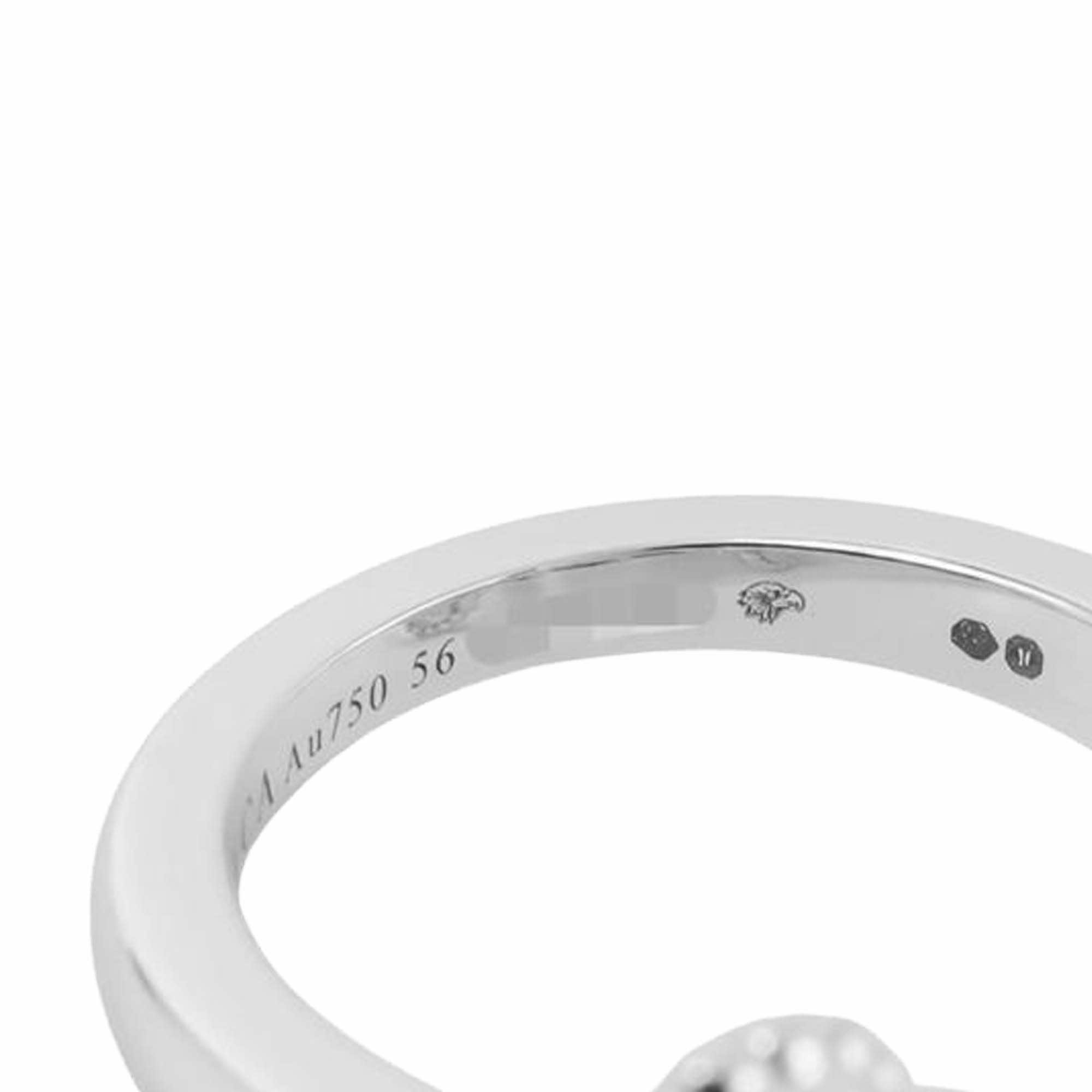 Van Cleef & Arpels 18K White Gold and Mother of Pearl Magic Alhambra Between the Finger Ring - Detail 1