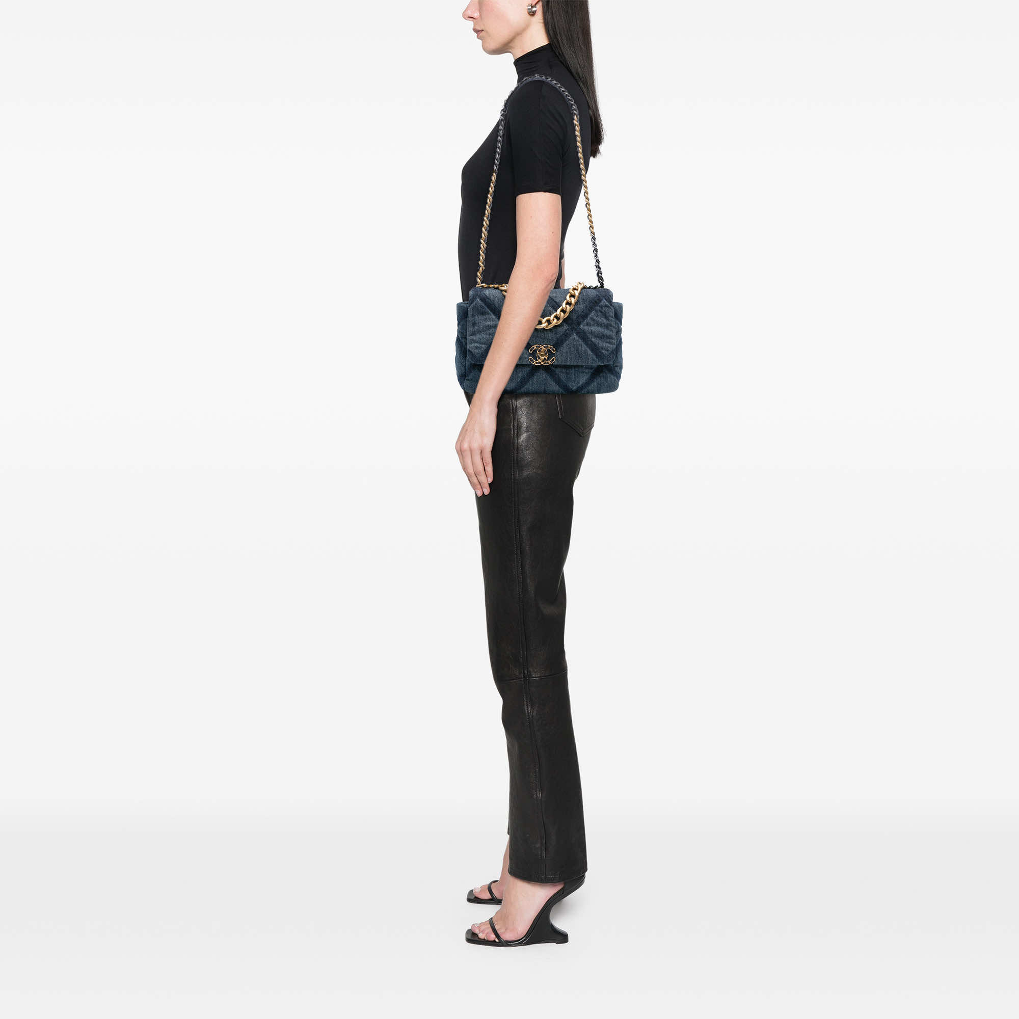 Chanel Large Denim 19 Flap - Image 10