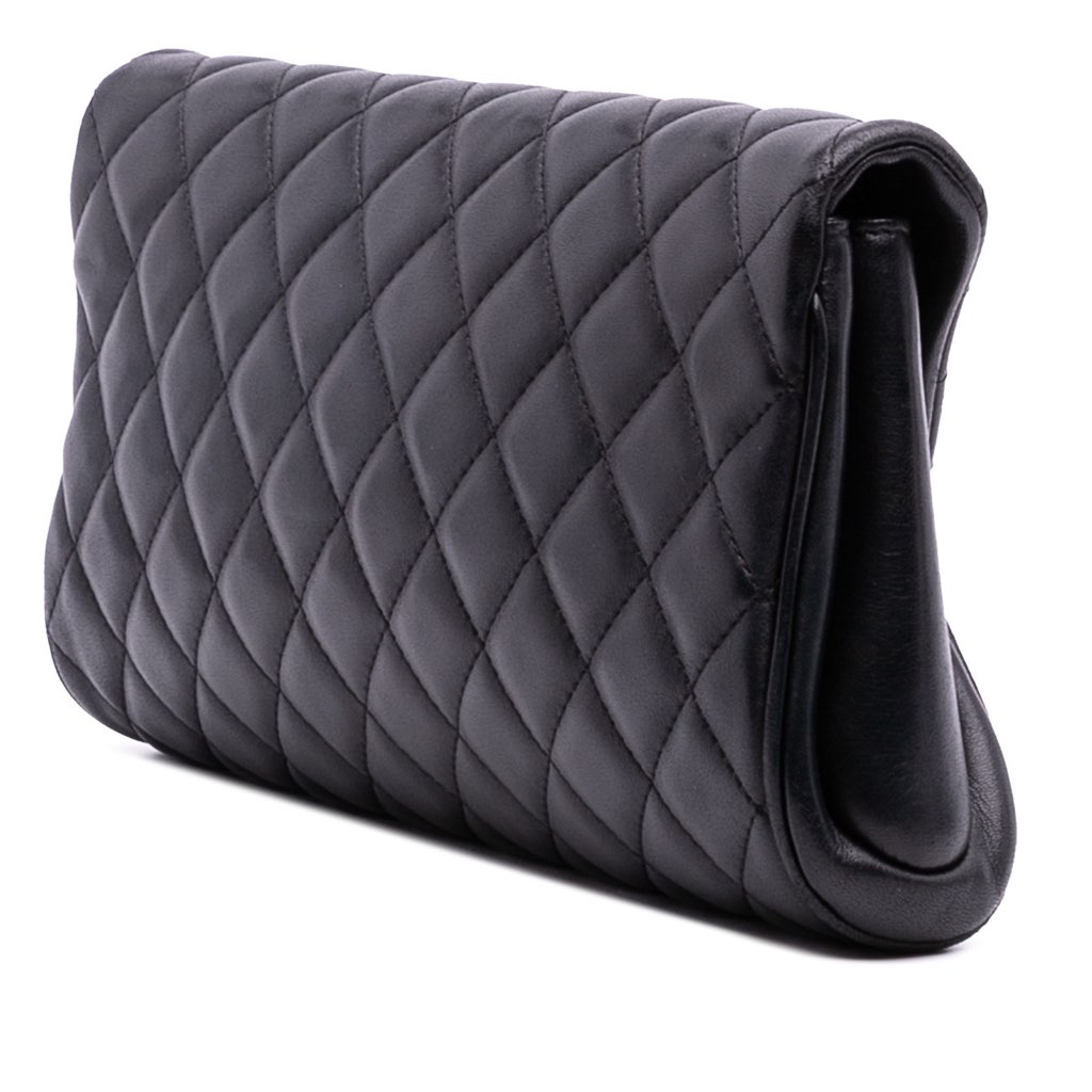 Chanel Quilted Lambskin Fold Up Again Clutch - 2