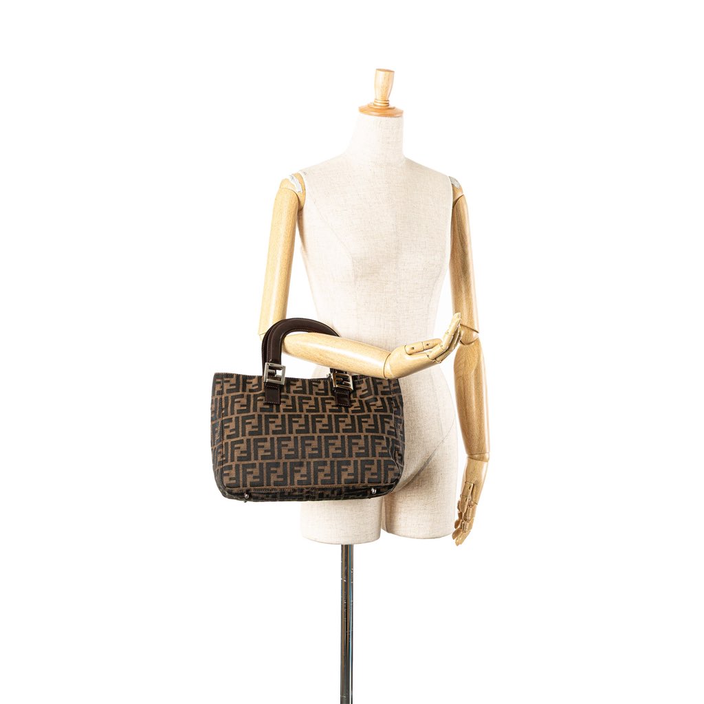 Fendi Small Zucca Canvas Twins Tote - Image 13