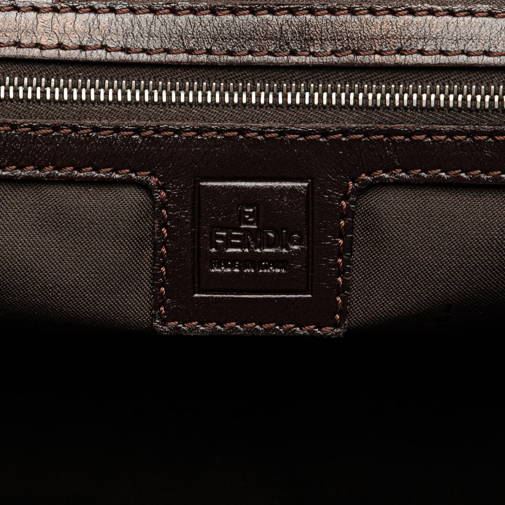 Fendi Small Zucca Canvas Twins Tote - Side view