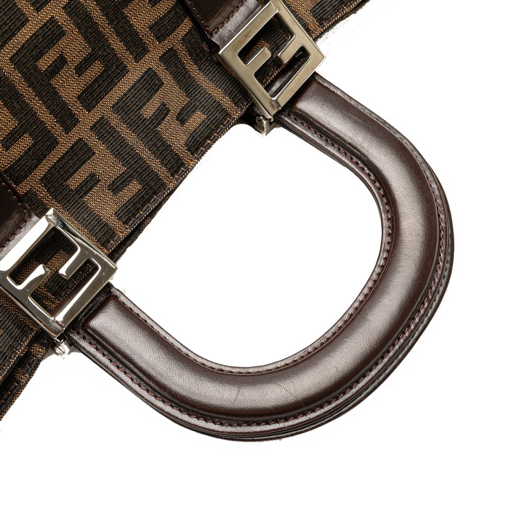 Fendi Small Zucca Canvas Twins Tote - Image 12