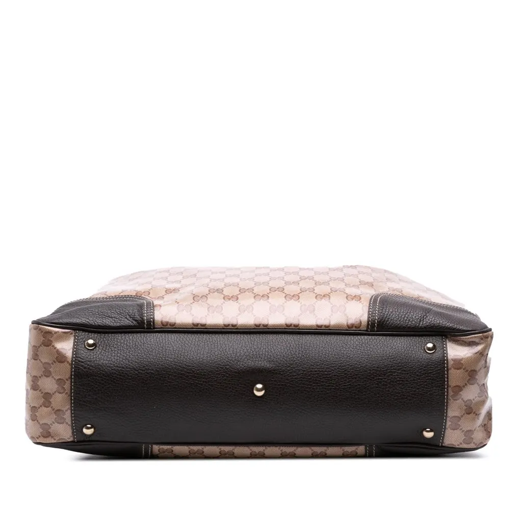Gucci GG Crystal Princy Tote Brown Canvas Good - Inside View