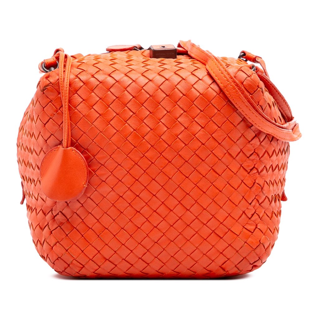 Bottega Veneta Nappa Intrecciato Cube Crossbody