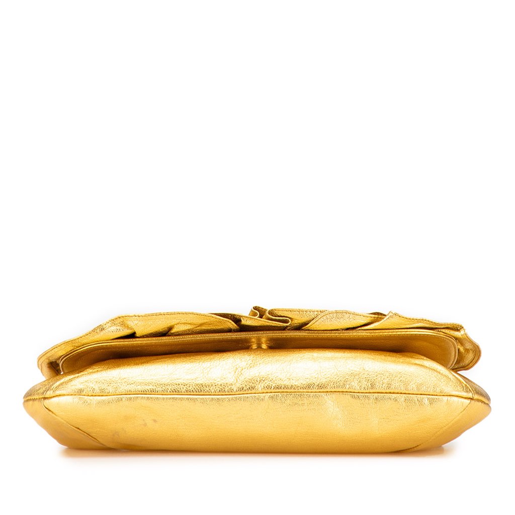 Saint Laurent Metallic Leather Nadja Rose Shoulder Bag - 3