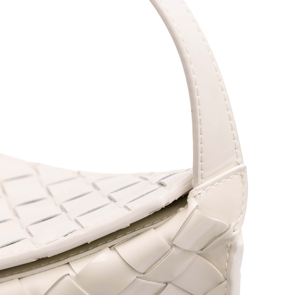 Bottega Veneta Brushed Calfskin Intrecciato Cradle Fold Over Shoulder Bag - Detail 2