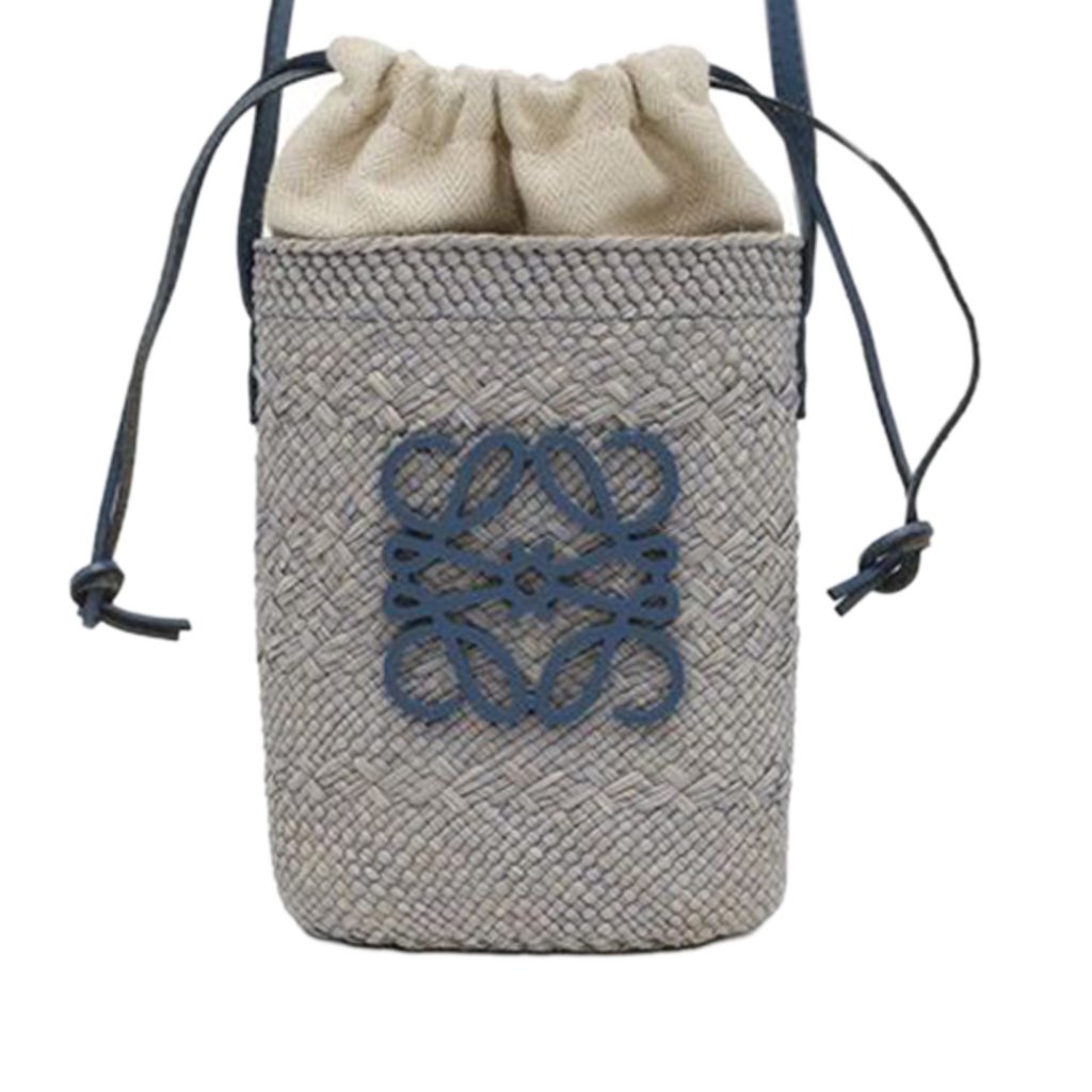 Loewe Anagram Iraka Palm Square Pocket Bucket Bag