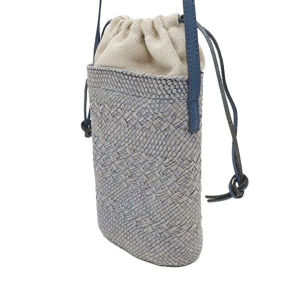 Loewe Anagram Iraka Palm Square Pocket Bucket Bag - Back view