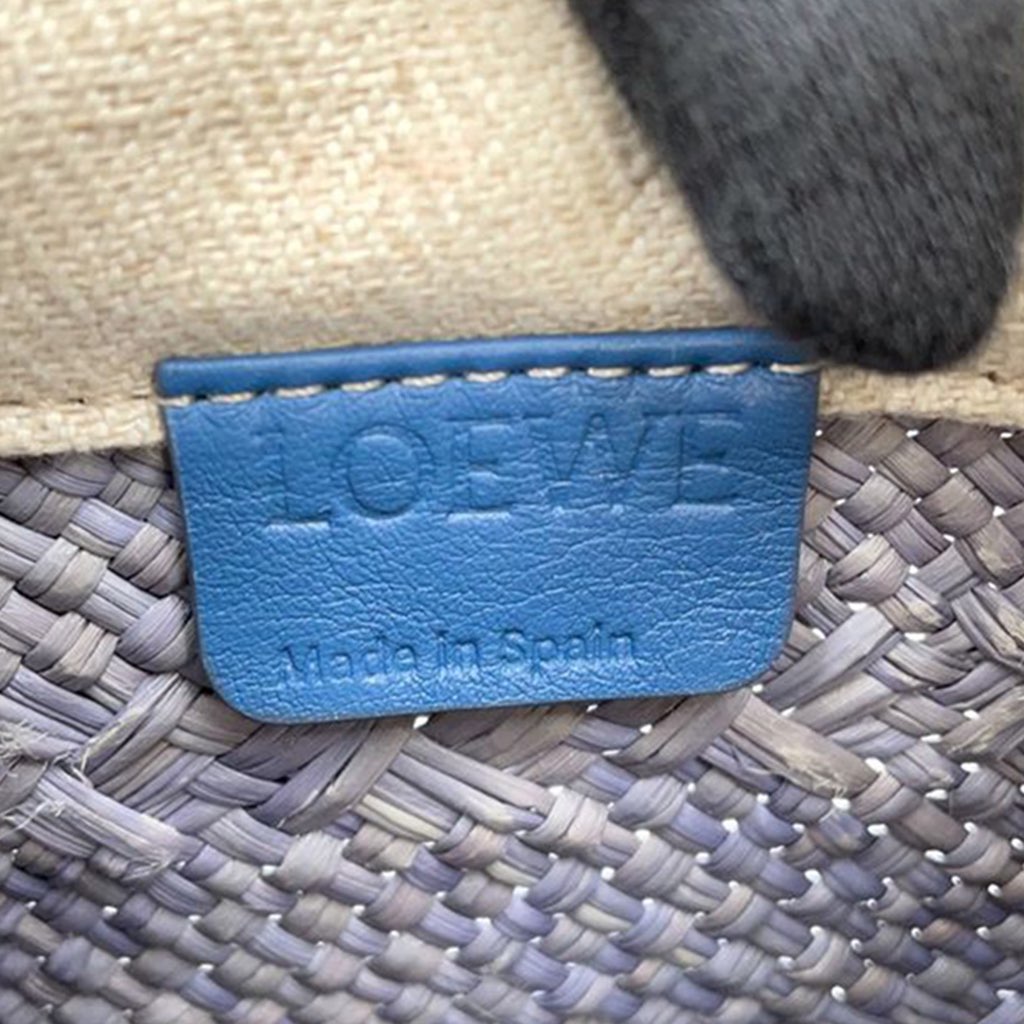 Loewe Anagram Iraka Palm Square Pocket Bucket Bag - Side view