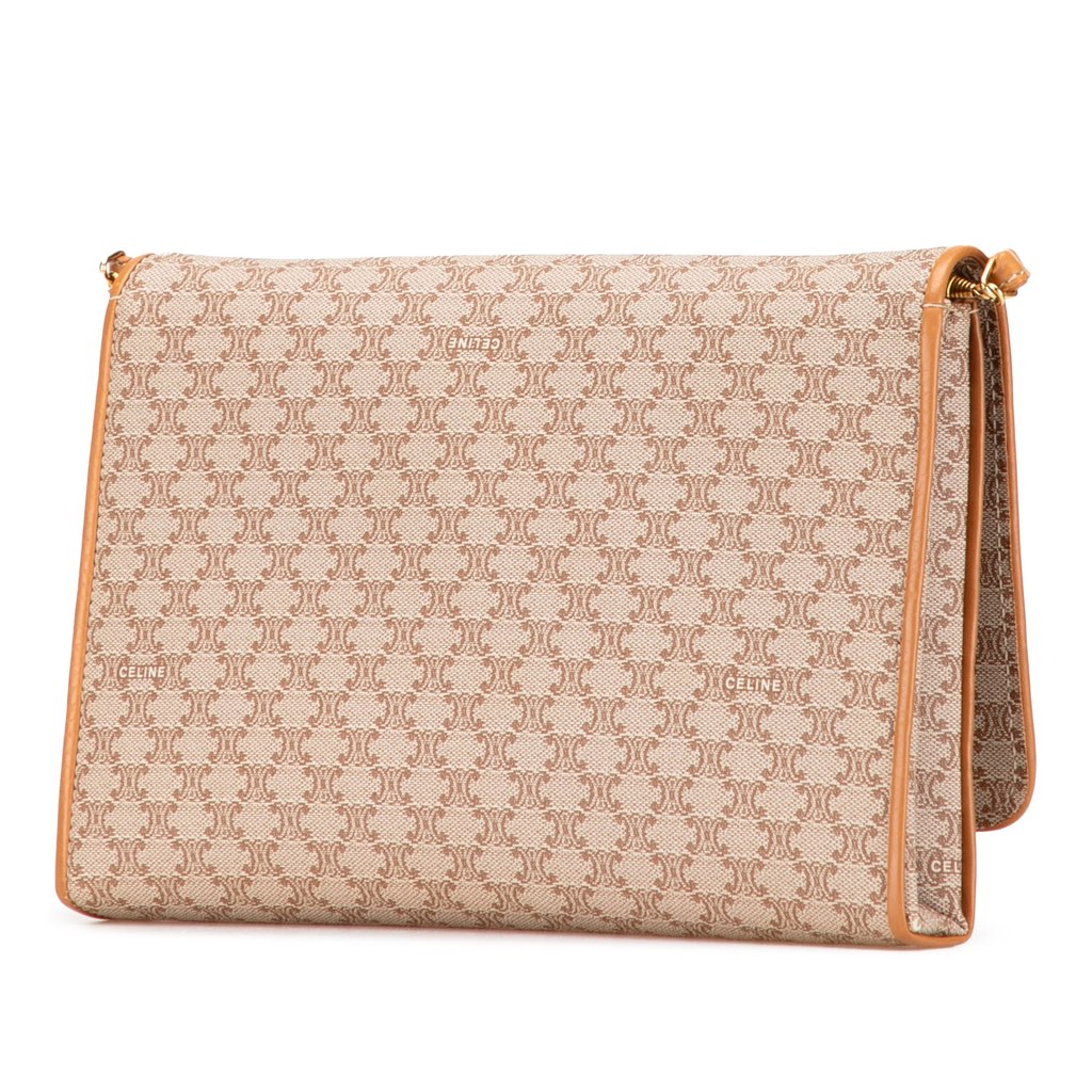 Celine Macadam Coated Canvas Crossbody - Back view