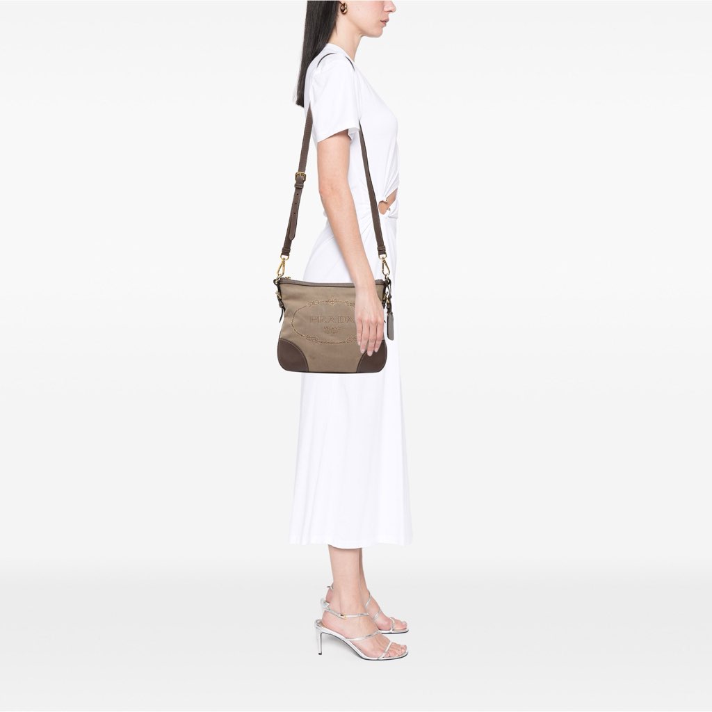 Prada Canvas Canapa Logo Crossbody - Image 13