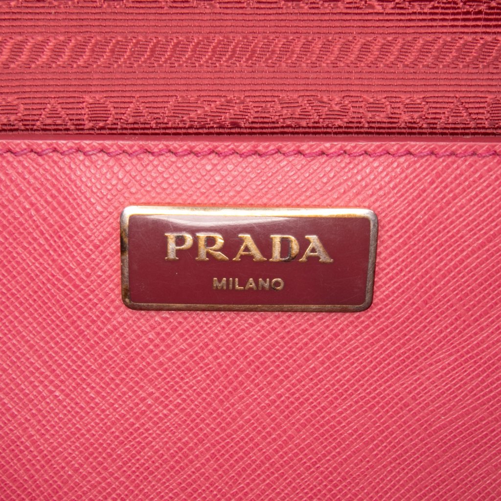 Prada Large Saffiano Lux Galleria Double Zip Tote - Side view
