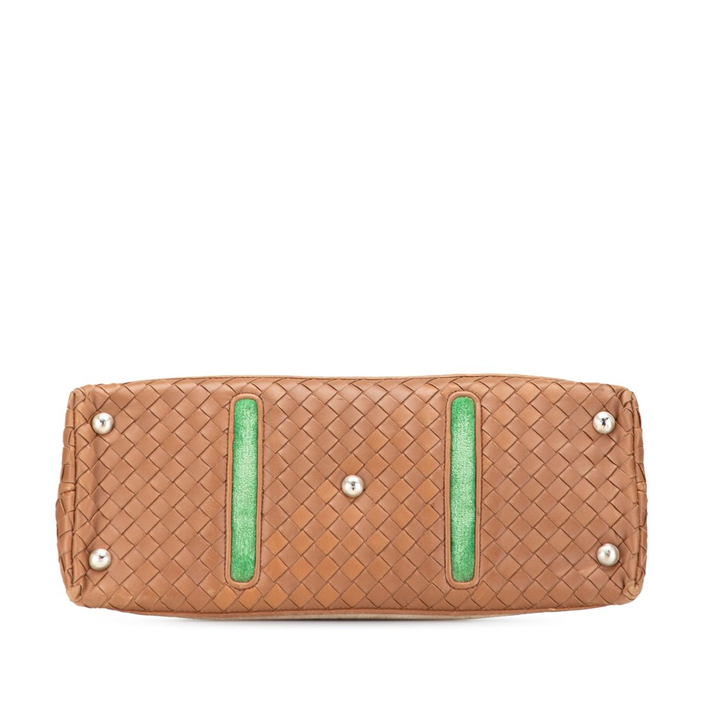 Bottega Veneta Velvet Trimmed Nappa Intrecciato Frame Bag - Image 6