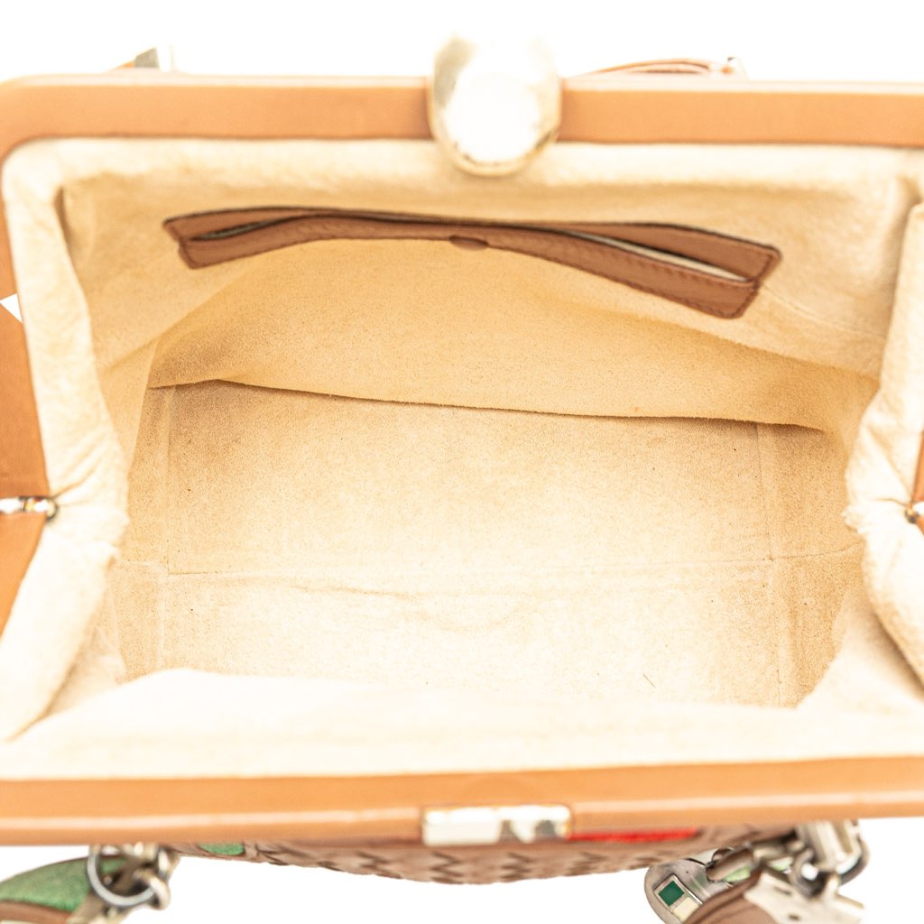 Bottega Veneta Velvet Trimmed Nappa Intrecciato Frame Bag - 4