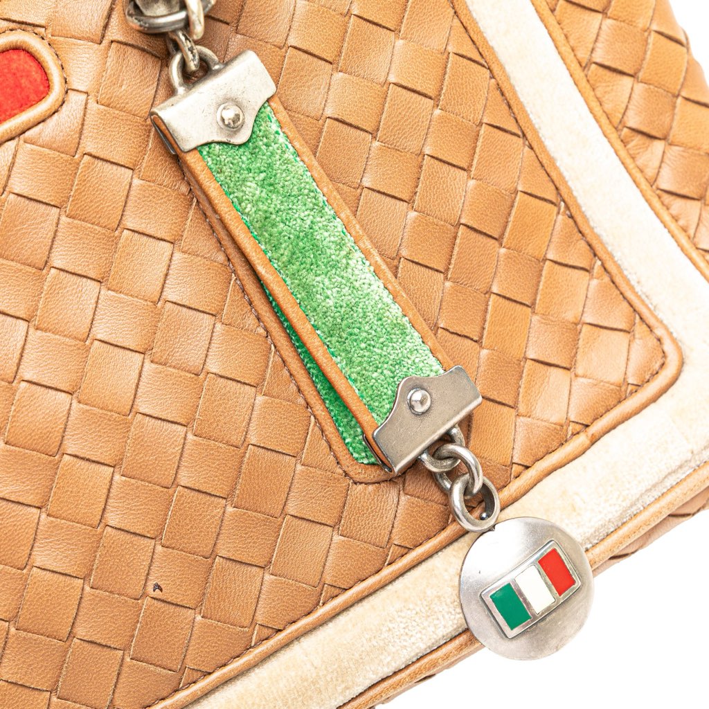 Bottega Veneta Velvet Trimmed Nappa Intrecciato Frame Bag - Image 10