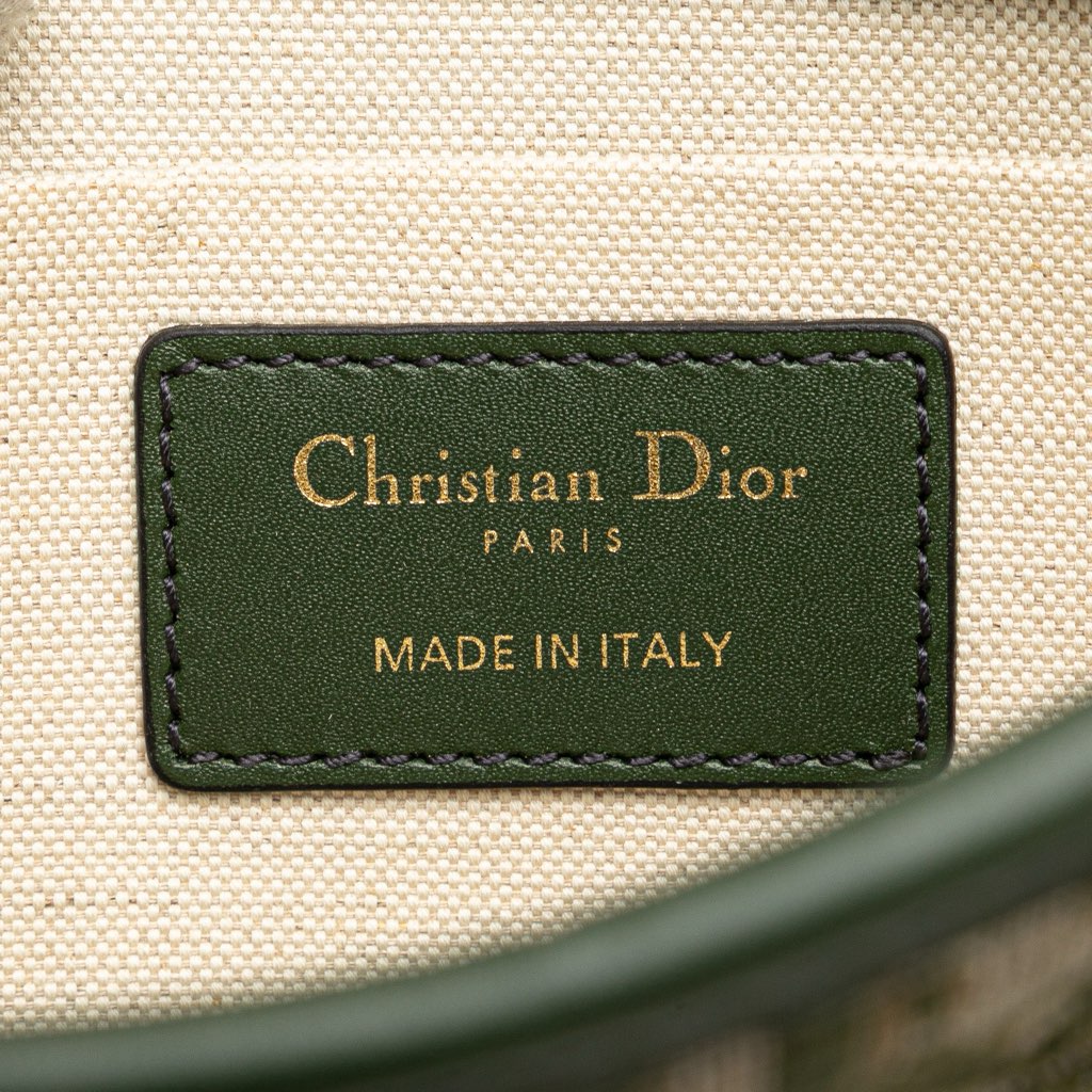 Dior Oblique Canvas Diorquake Clutch - Side view