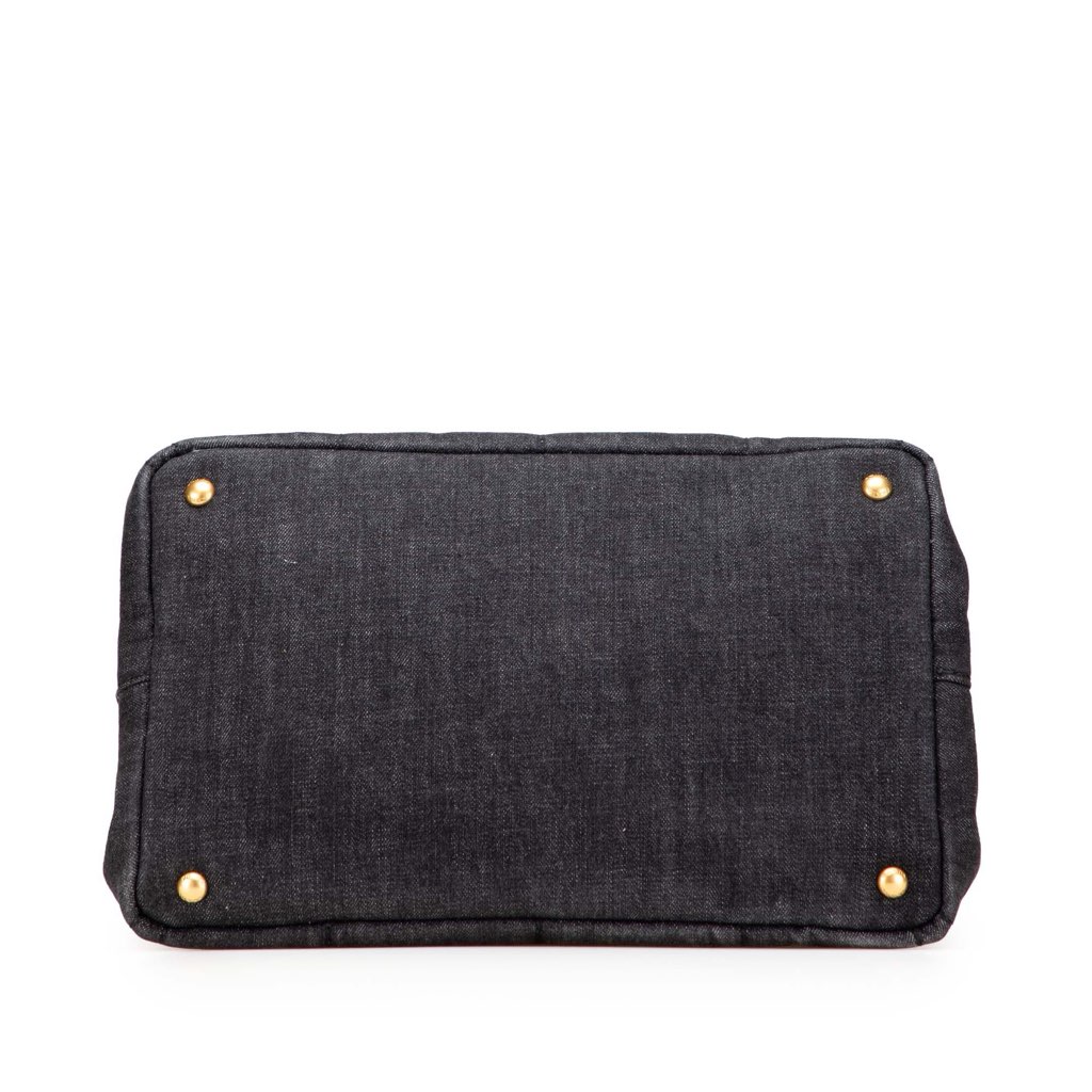 Prada Denim Canapa Logo Satchel - 3