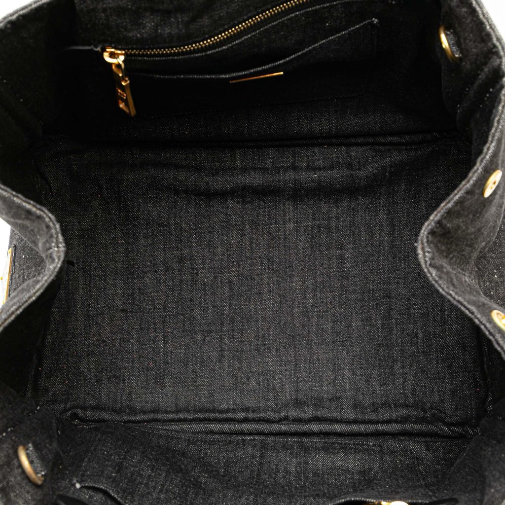 Prada Denim Canapa Logo Satchel - 4