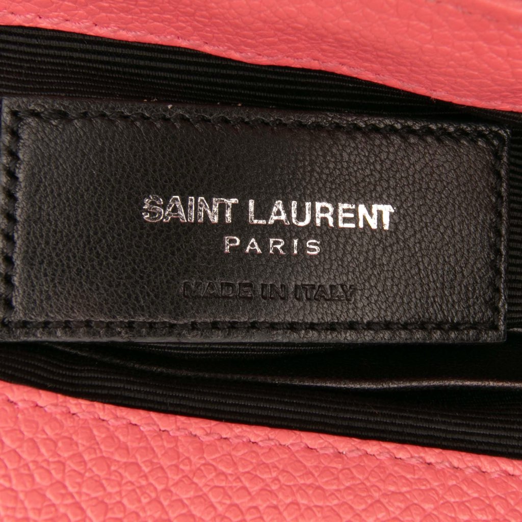Saint Laurent Baby Grained Calfskin Chevron Classic Monogram Chain Bag - Side view
