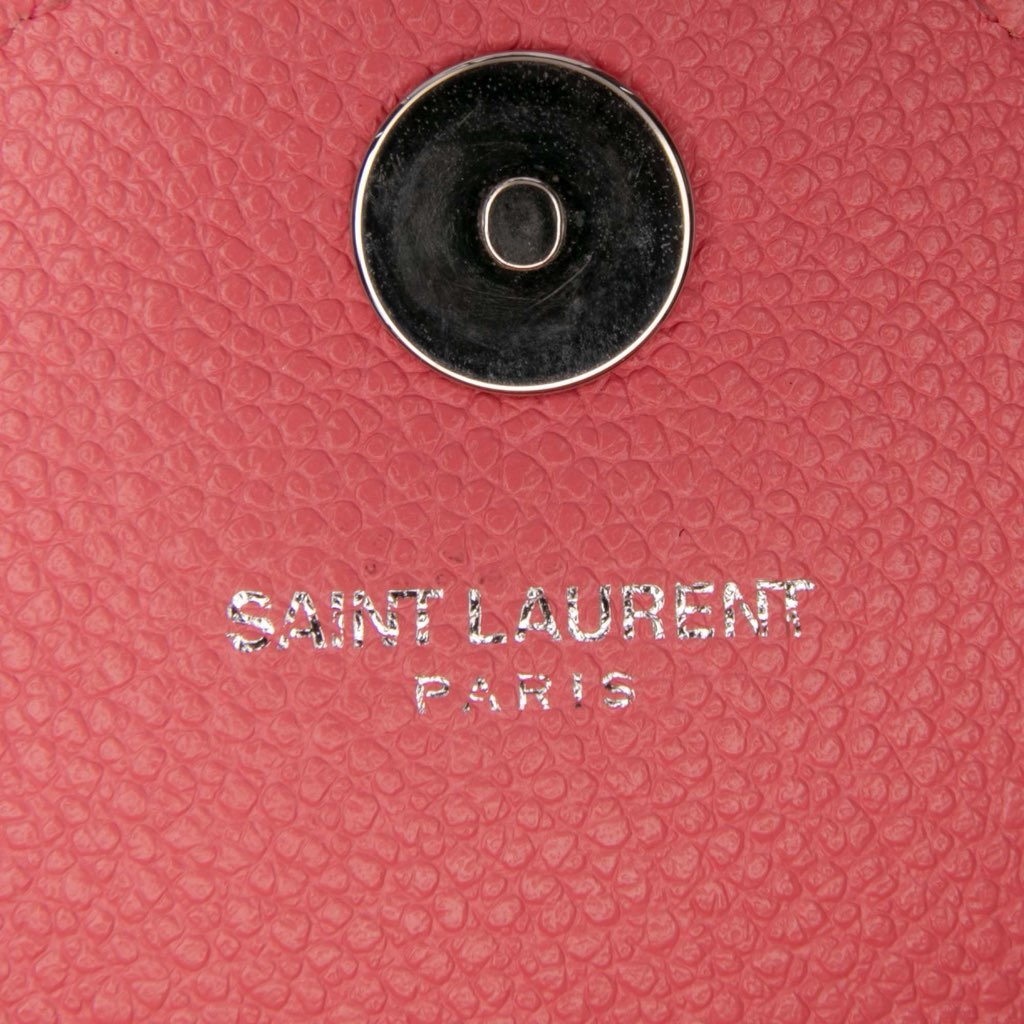 Saint Laurent Baby Grained Calfskin Chevron Classic Monogram Chain Bag - Detail 2