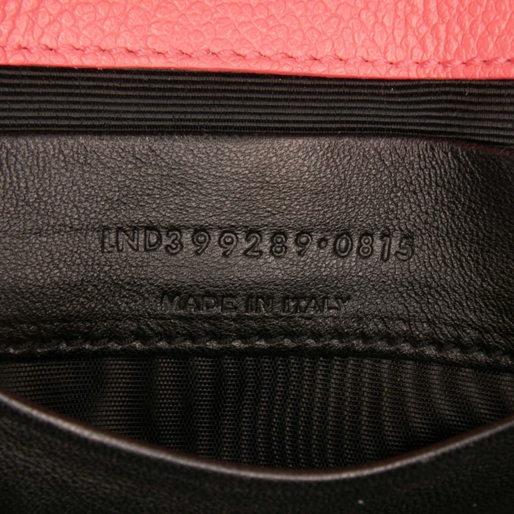 Saint Laurent Baby Grained Calfskin Chevron Classic Monogram Chain Bag - Image 10