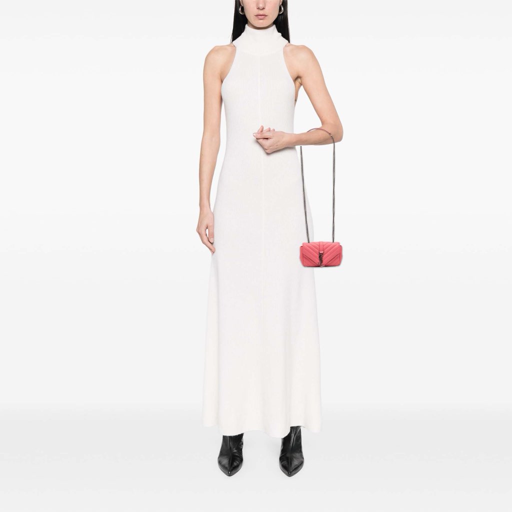 Saint Laurent Baby Grained Calfskin Chevron Classic Monogram Chain Bag - Image 11