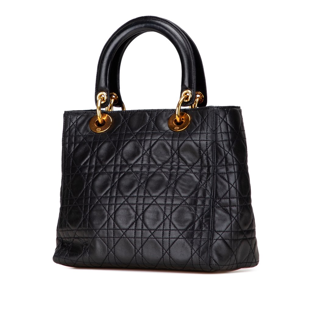 Dior Medium Lambskin Cannage Lady Dior - 2
