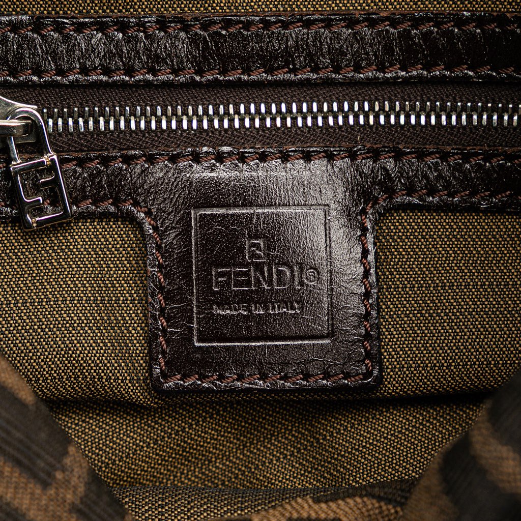 Fendi Zucca Canvas Double Flap Shoulder Bag - 5