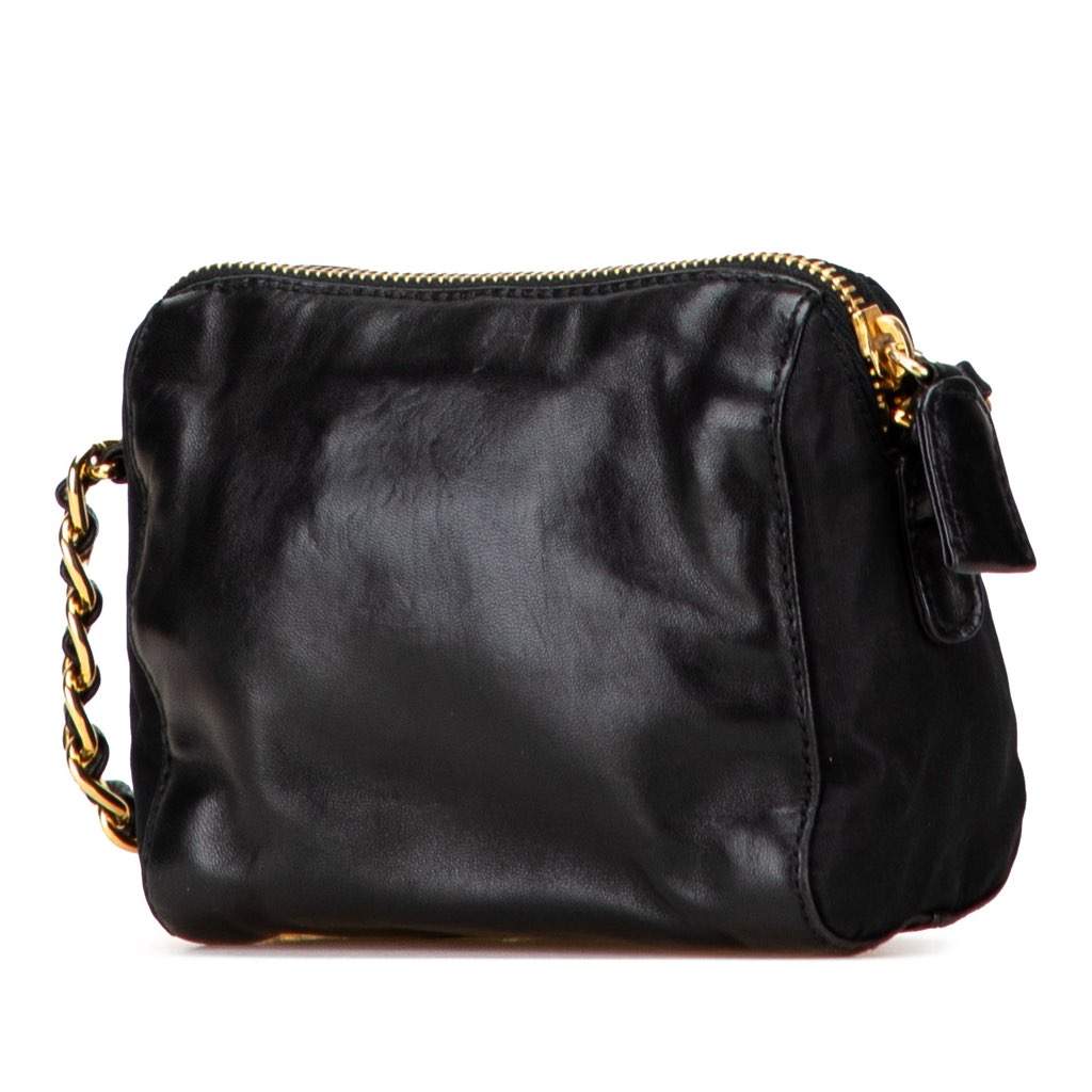 Prada Tessuto Trimmed Nappa Chain Crossbody - 2