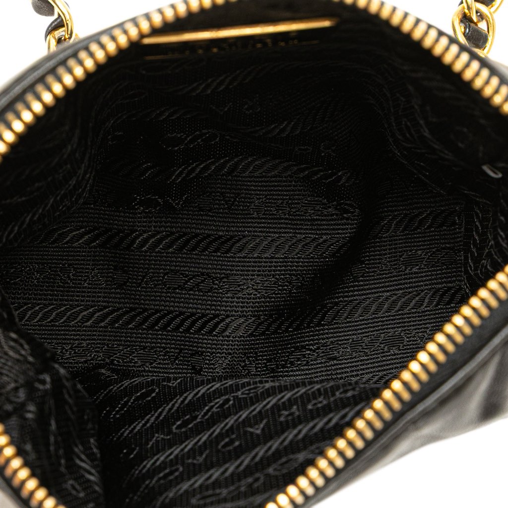 Prada Tessuto Trimmed Nappa Chain Crossbody - 4