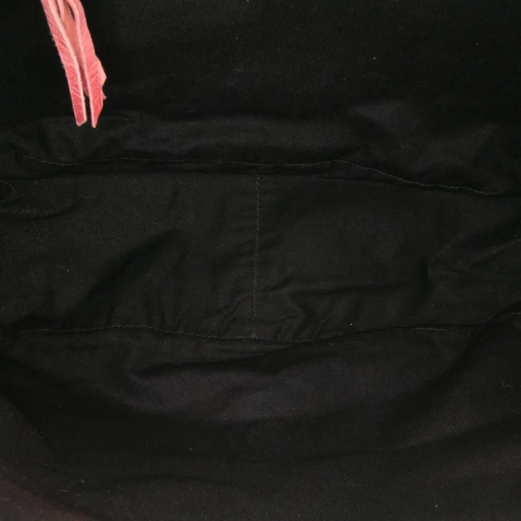 Balenciaga Lambskin Motocross Classic Folk Messenger Bag Pink Leather Good - Model View