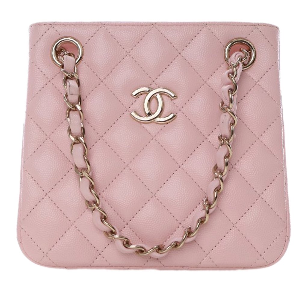 Chanel Mini Quilted Caviar Bucket Bag